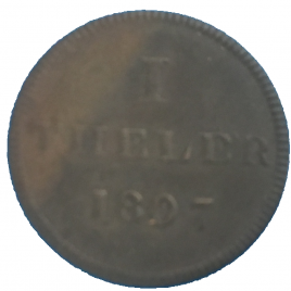 GERMANY FRANKFURT  1 THELER 1807 TOKEN COINAGE JEW PENNIES