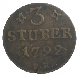 GERMANY JULICH – BERG  3 STUBER. 1792 PR KARL THEODOR