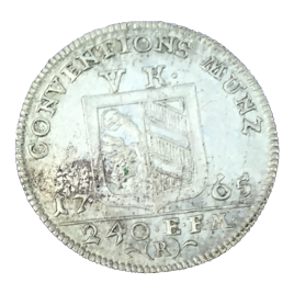 GERMANY NÜRNBERG 5 KREUZER 1765 (R) CROWNED DOUBLE HEAD EAGLE FRANZ Ⅰ 1745 – 1765