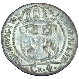 SWITZERLAND NEUCHATEL  4 KREUZER 1791 FLOREATED CROSS