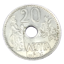 GREECE  20 LEPTA 1912 ATHENA STG. FEORGEⅠ