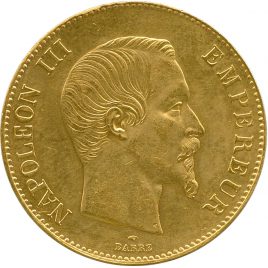 France Napoleon III(1852-1870) 100Francs 1858A Fr569 KM786.1 -EF