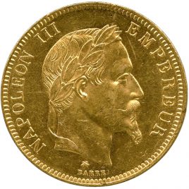 France Napoleon III(1852-1870) 100Francs 1866A Fr580 KM802.1