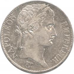 フランス　5フラン銀貨　1807(A)　ナポレオン1世　発行枚数:41,384枚　希少・極美品