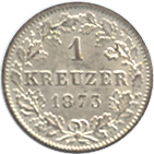 Germany Wurttemberg 1Kreuzer 1873