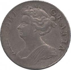イギリス　1/2クラウン銀貨　1709　OCTAVO　アン(1702-1714)　