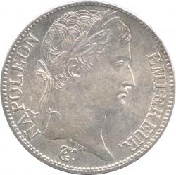 フランス　5フラン銀貨　1811(B)　ナポレオン1世(1804-1814・1815)　未使用品